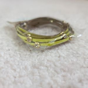 Leather Wrap Bracelet with Crystal Charms